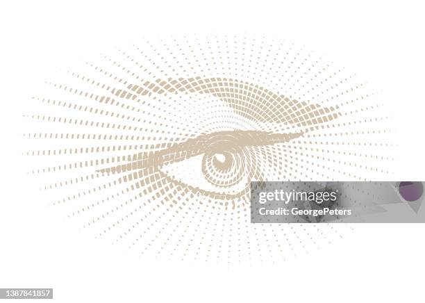 security eye scanner - network security operations stock illustrations