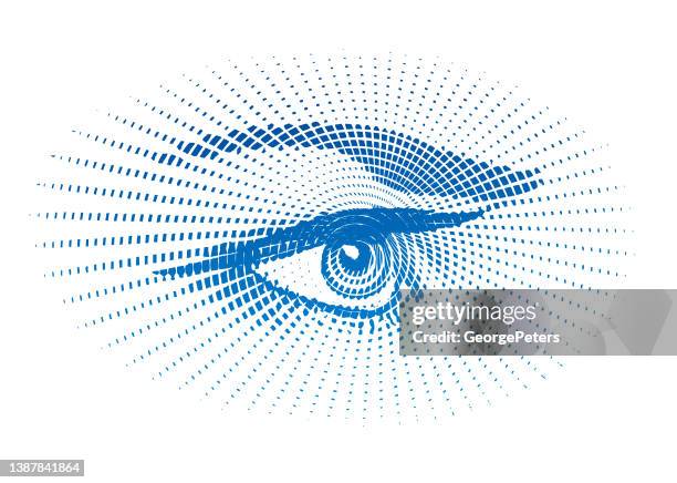 security eye scanner - network security operations stock illustrations