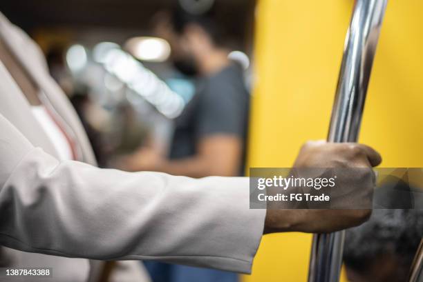 Hand Rails Subway 246 Train Handrail Hand Stock Photos, High-Res Pictures, and Images ...