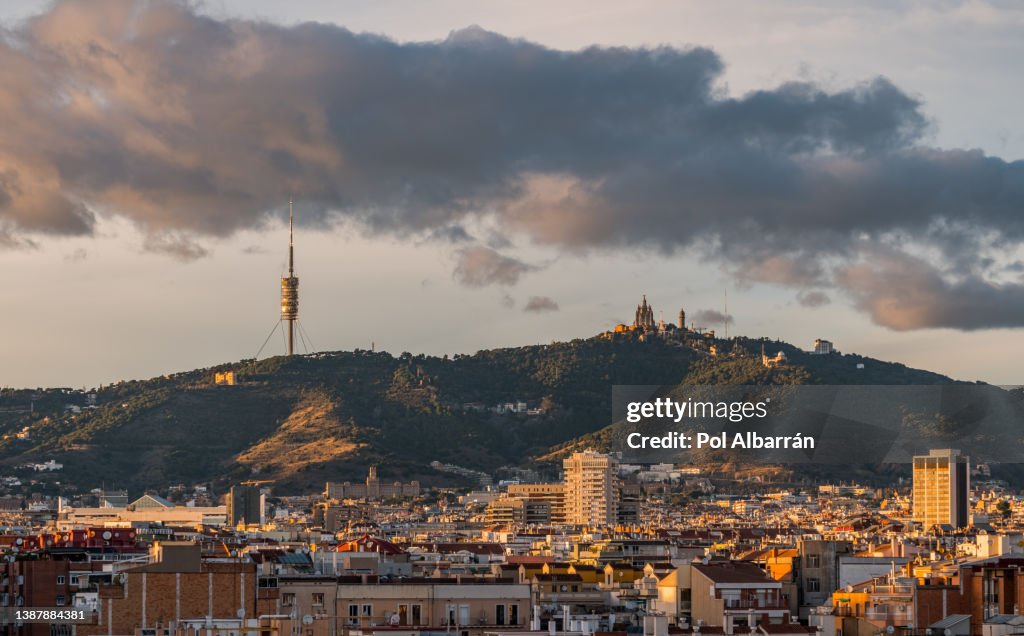 Barcelona skyline, Catalonia, Spain.