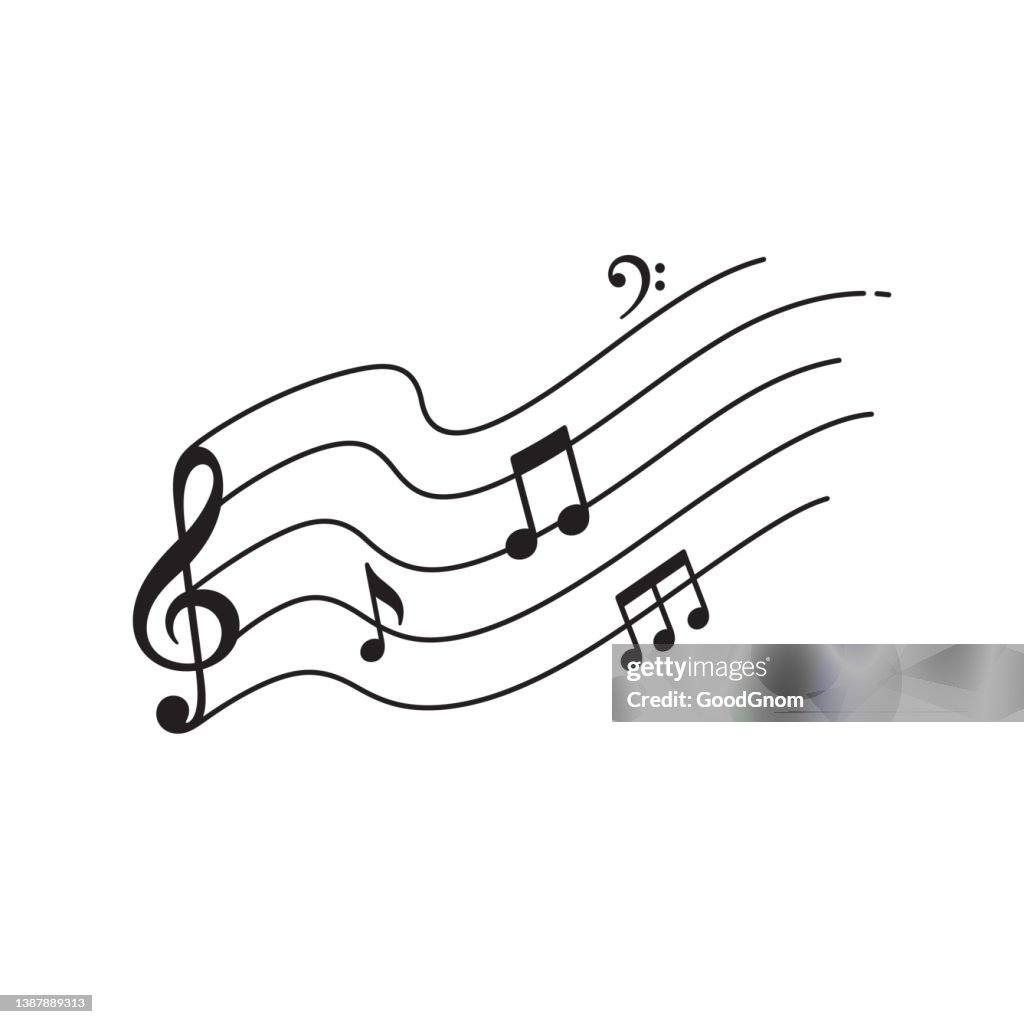 Long Wavy Musical Notes Pattern Musical Notes Wavy Pattern High-Res Vector Graphic - Getty Images