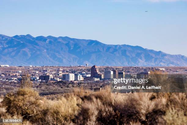 view of downtown albuquerque, new mexico - albuquerque stock pictures, royalty-free photos & images