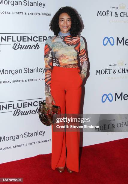 Annie Ilonzeh attends the Annual Oscars Weekend Influencer's Brunch on March 26, 2022 in Beverly Hills, California.
