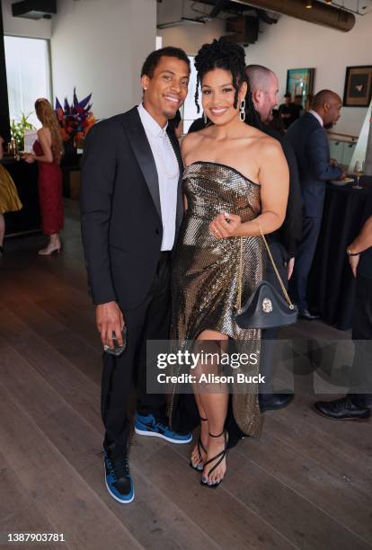 Dana Isaiah and Jordin Sparks, Los Angeles Chapter Board of Governors attends the Los Angeles Chapter Nominee Celebration at Spring Place on March...