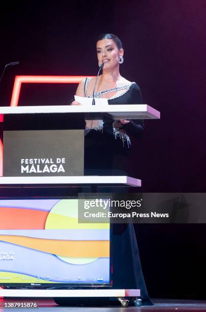 The influencer, Dulceida, during the closing ceremony of the 25th edition of the Malaga Film Festival, on March 27 in Malaga, Andalusia . The Malaga...
