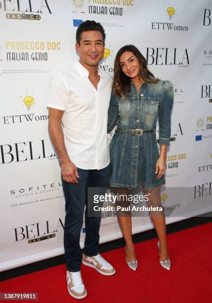 Mario Lopez and Courtney Lopez attend the Bella Latina Magazine cover party at Sofitel Los Angeles At Beverly Hills on March 26, 2022 in Los Angeles,...