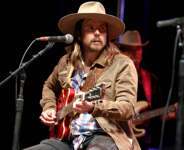 Lukas Nelson performs in concert with his father Willie Nelson at Luck Ranch on March 26, 2022 in Spicewood, Texas.
