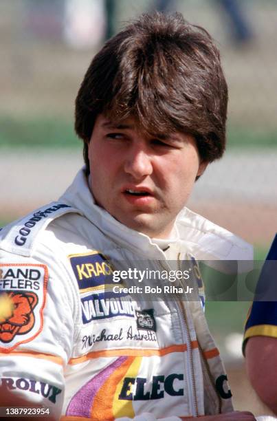 Racer Michael Andretti at the Toyota sponsored Long Beach Grand Prix race through the streets of Long Beach, March 30, 1984 in Long Beach, California.