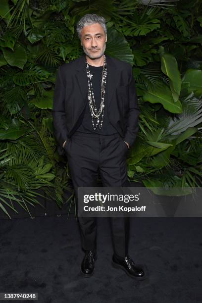 Taika Waititi attends the CHANEL and Charles Finch Pre-Oscar Awards Dinner at the Polo Lounge on March 26, 2022 in Beverly Hills, California.