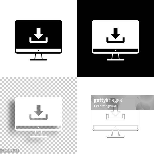1,221 Desktop Computer Black Background High Res Illustrations - Getty