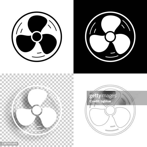 ilustrações, clipart, desenhos animados e ícones de ventilador. ícone para design. fundo em branco, branco e preto - ícone da linha - exhaust fan