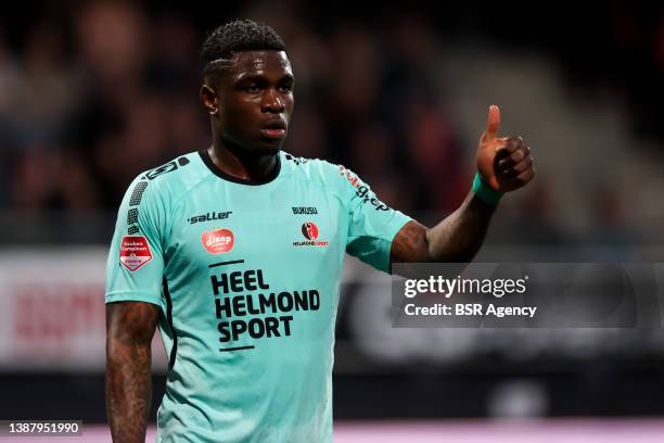 Kevin Bukusu of Helmond Sport during the Dutch Keukenkampioendivisie match between Excelsior Rotterdam and Helmond Sport at the Van Donge & De Roo...