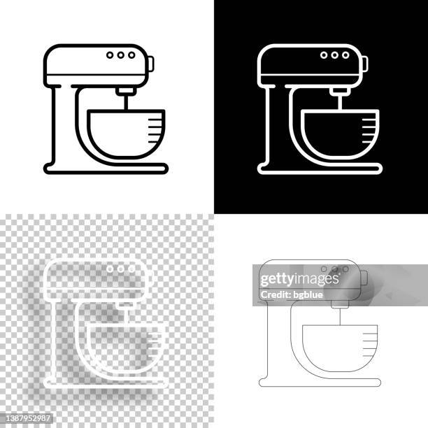 stand mixer. icon for design. blank, white and black backgrounds - line icon - electric mixer stock illustrations