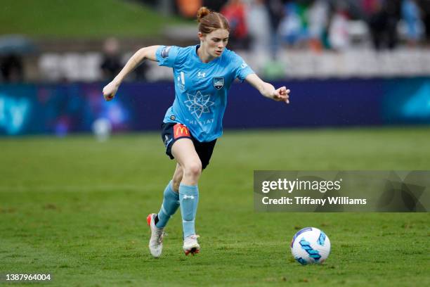 Cortnee Vine of Sydney FC during the A-League Womens Grand Final match between Sydney FC and Melbourne Victory at Netstrata Jubilee Stadium on March...