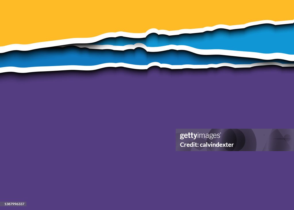 Color Rip Paper Ripped Paper Background Vibrant Colors High-Res Vector Graphic - Getty ...