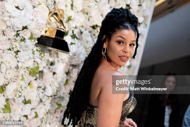 Jordin Sparks attends the Recording Academy Los Angeles chapter nominee celebration at Spring Place on March 26, 2022 in Beverly Hills, California.