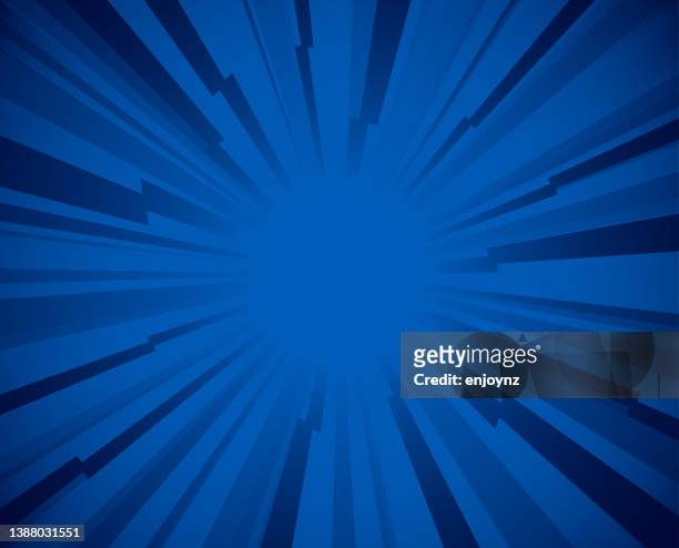 blauer stern burst hintergrund - lighting background stock-grafiken, -clipart, -cartoons und -symbole