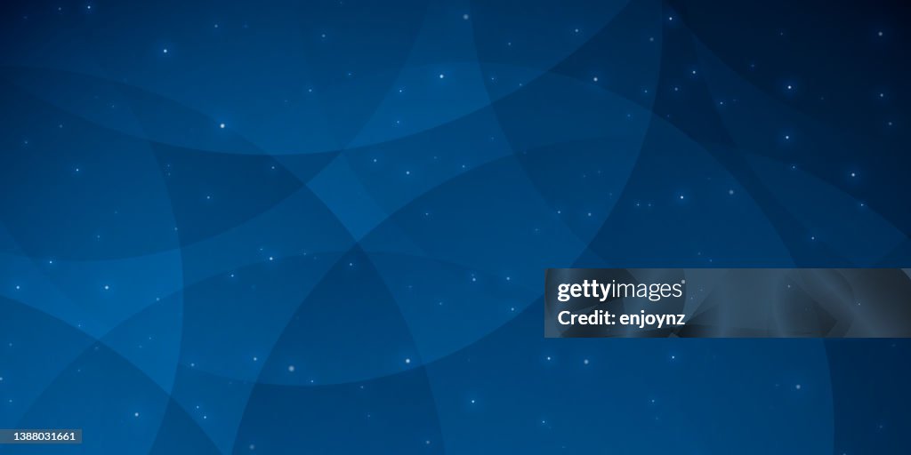 Abstract blue stars and shapes background