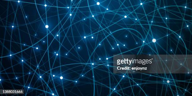 abstract blue data network background - fiber internet stock illustrations