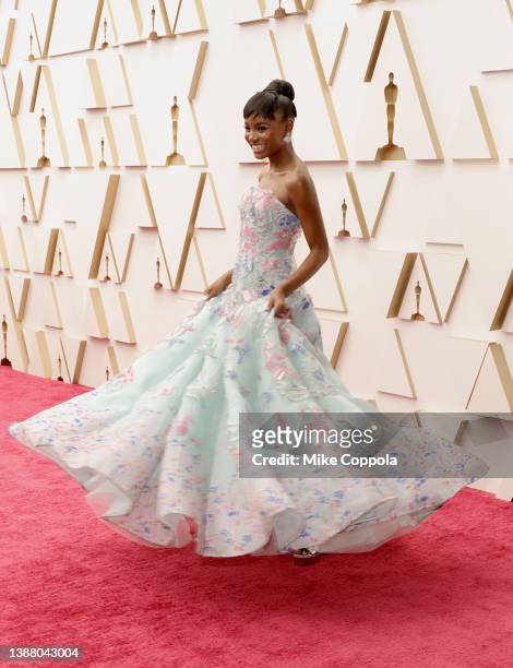Saniyya Sidney attends the 94th Annual Academy Awards at Hollywood and Highland on March 27, 2022 in Hollywood, California.
