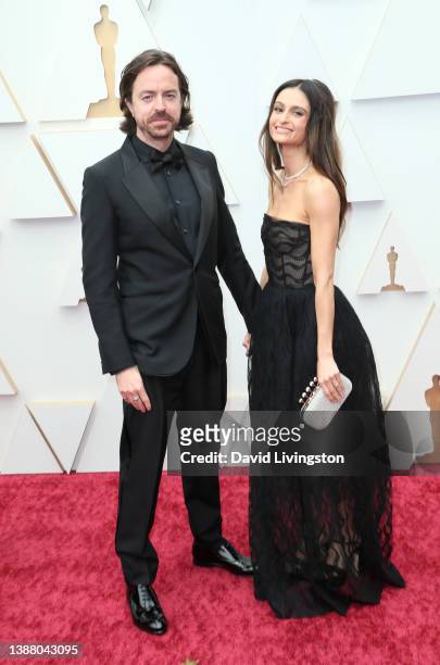 Geoff McLean and Melanie Papalia attends the 94th Annual Academy Awards at Hollywood and Highland on March 27, 2022 in Hollywood, California.