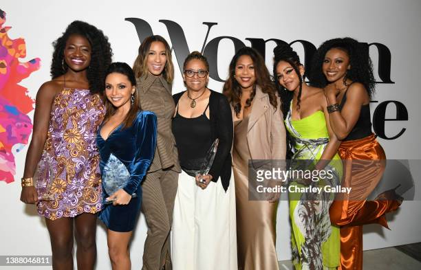 Writers Moni Oyedepo and Danielle Nicolet, Laugh Out Loud VP of Acquisitions and Development Candice Wilson Cherry, writer Wilandrea Blair, President...