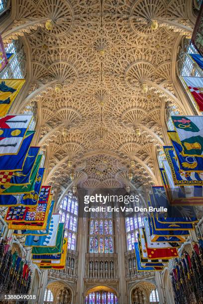 westminster abbey ornate ceiling - eric van den brulle stock pictures, royalty-free photos & images