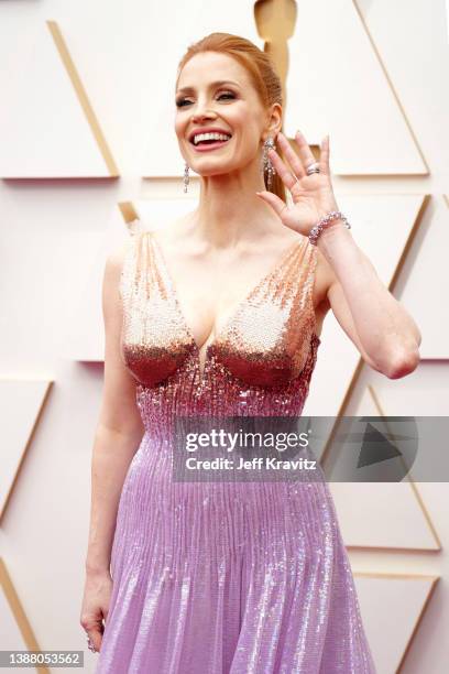 Jessica Chastain attends the 94th Annual Academy Awards at Hollywood and Highland on March 27, 2022 in Hollywood, California.