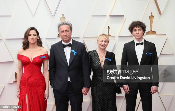 Luisa Ranieri, Paolo Sorrentino, Daniela D'Antonio and Filippo Scotti attend the 94th Annual Academy Awards at Hollywood and Highland on March 27,...