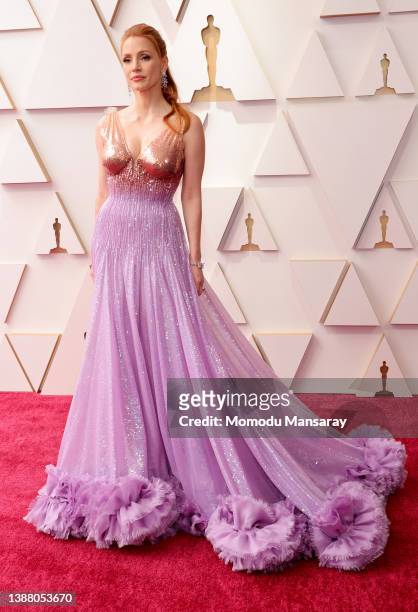Jessica Chastain attends the 94th Annual Academy Awards at Hollywood and Highland on March 27, 2022 in Hollywood, California.