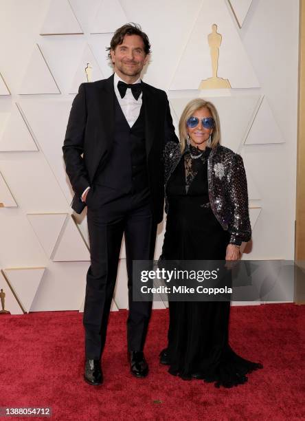 Bradley Cooper and Gloria Campano attend the 94th Annual Academy Awards at Hollywood and Highland on March 27, 2022 in Hollywood, California.