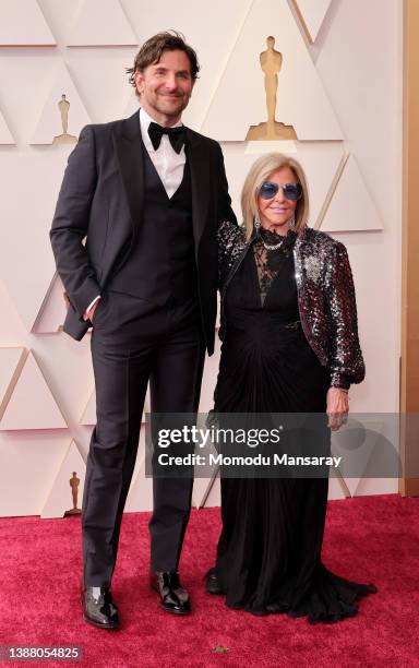 Bradley Cooper and Gloria Campano attend the 94th Annual Academy Awards at Hollywood and Highland on March 27, 2022 in Hollywood, California.