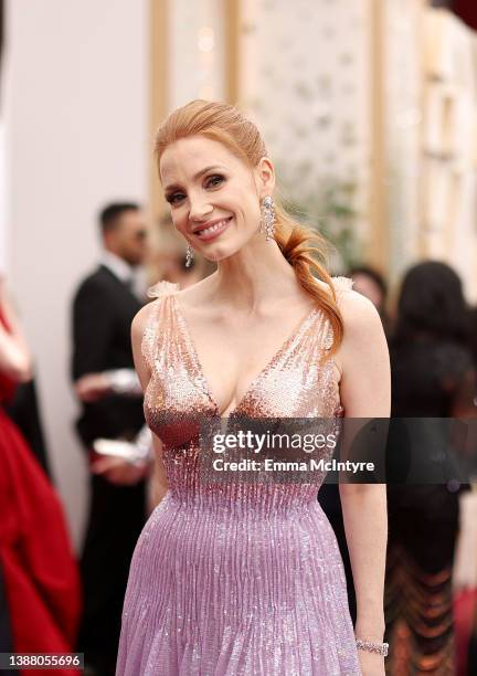 Jessica Chastain attends the 94th Annual Academy Awards at Hollywood and Highland on March 27, 2022 in Hollywood, California.