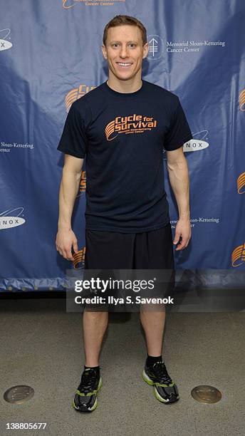 David Linn attends 2012 Cycle For Survival - Day 2 at Equinox Graybar on February 12, 2012 in New York City.