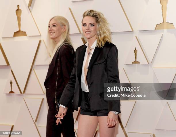 Dylan Meyer and Kristen Stewart attend the 94th Annual Academy Awards at Hollywood and Highland on March 27, 2022 in Hollywood, California.