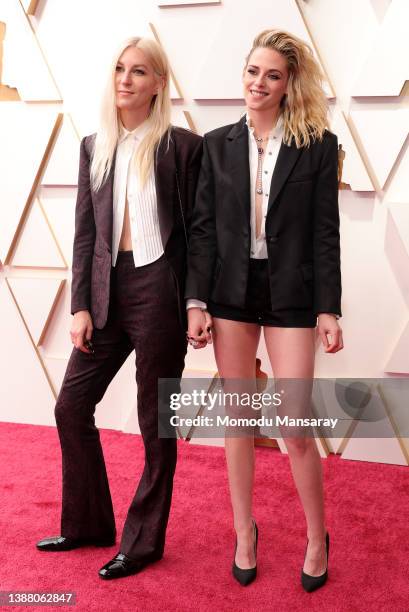 Dylan Meyer and Kristen Stewart attend the 94th Annual Academy Awards at Hollywood and Highland on March 27, 2022 in Hollywood, California.