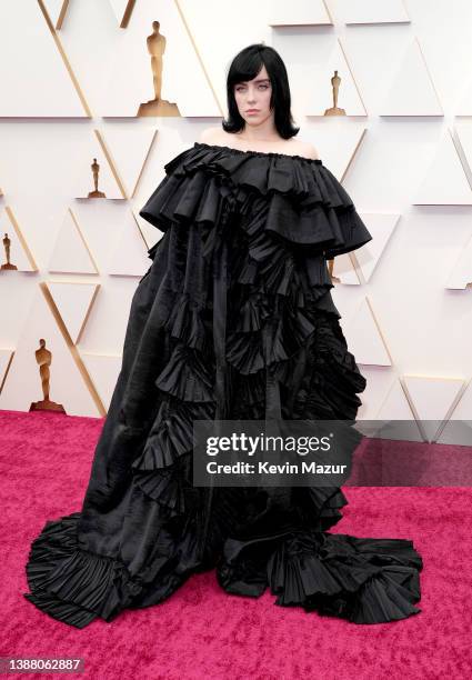 Billie Eilish attends the 94th Annual Academy Awards at Hollywood and Highland on March 27, 2022 in Hollywood, California.