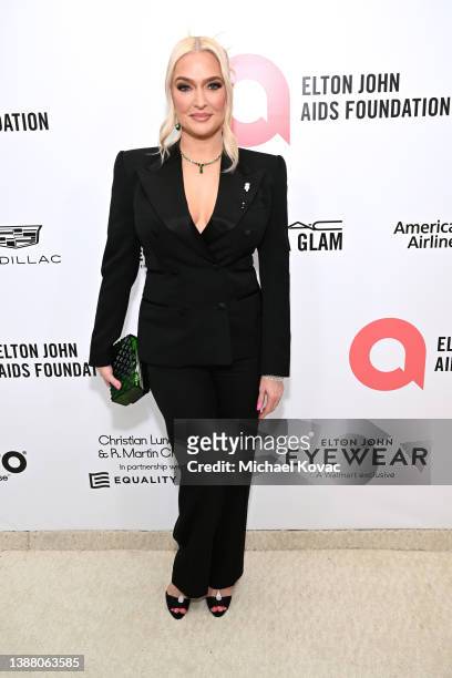 Erika Jayne attends Elton John AIDS Foundation's 30th Annual Academy Awards Viewing Party on March 27, 2022 in West Hollywood, California.