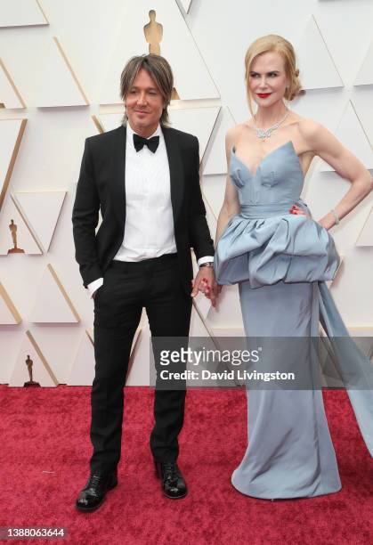 Keith Urban and Nicole Kidman attend the 94th Annual Academy Awards at Hollywood and Highland on March 27, 2022 in Hollywood, California.