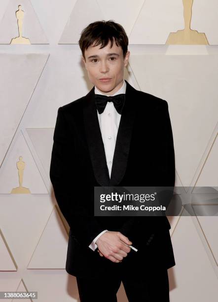 Elliot Page attends the 94th Annual Academy Awards at Hollywood and Highland on March 27, 2022 in Hollywood, California.