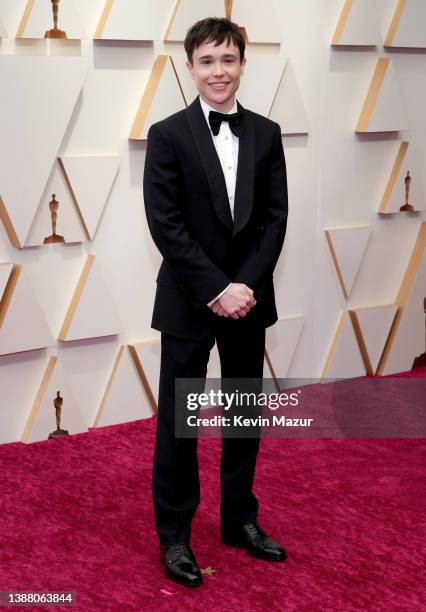 Elliot Page attends the 94th Annual Academy Awards at Hollywood and Highland on March 27, 2022 in Hollywood, California.