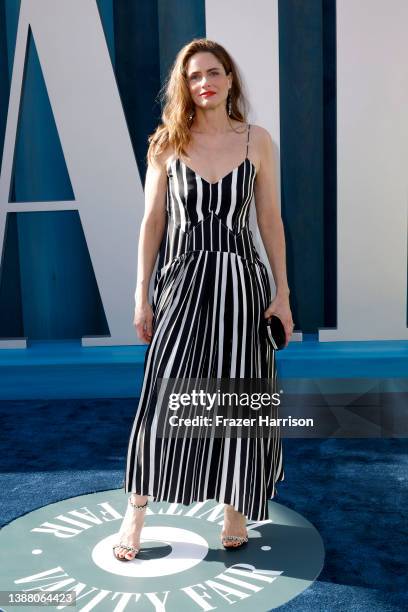 Amanda Peet attends the 2022 Vanity Fair Oscar Party hosted by Radhika Jones at Wallis Annenberg Center for the Performing Arts on March 27, 2022 in...