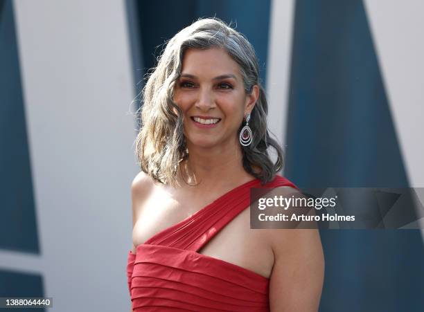 Radhika Jones attends the 2022 Vanity Fair Oscar Party hosted by Radhika Jones at Wallis Annenberg Center for the Performing Arts on March 27, 2022...