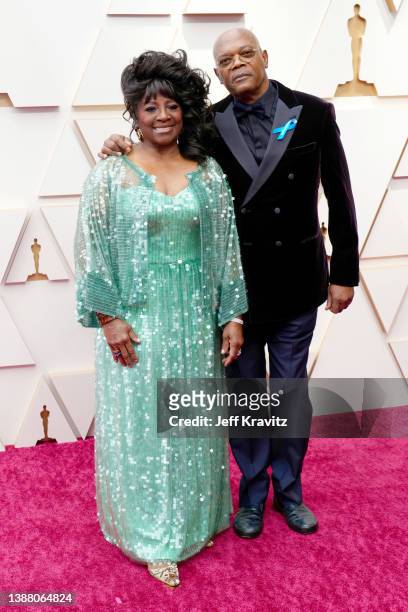 LaTanya Richardson Jackson and Samuel L. Jackson attend the 94th Annual Academy Awards at Hollywood and Highland on March 27, 2022 in Hollywood,...