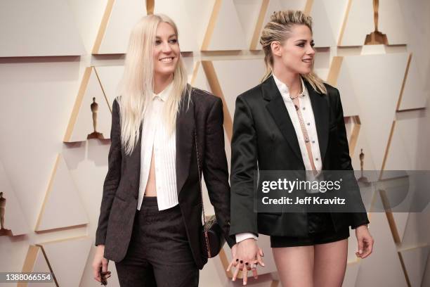 Dylan Meyer and Kristen Stewart attend the 94th Annual Academy Awards at Hollywood and Highland on March 27, 2022 in Hollywood, California.