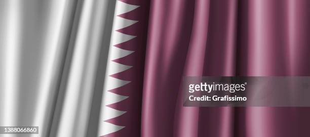 national flag of qatar - qatar flag stock illustrations