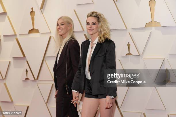 Dylan Meyer and Kristen Stewart attend the 94th Annual Academy Awards at Hollywood and Highland on March 27, 2022 in Hollywood, California.