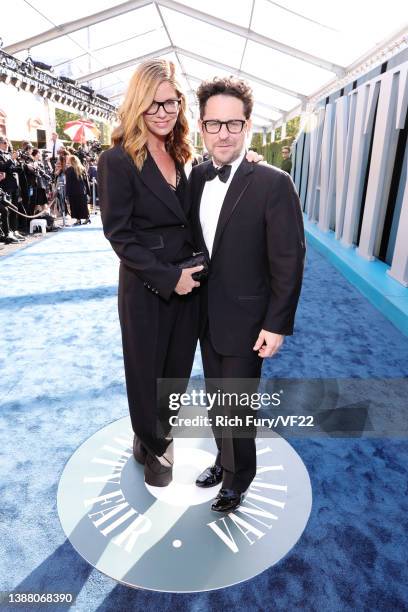 Katie McGrath and J.J. Abrams attend the 2022 Vanity Fair Oscar Party hosted by Radhika Jones at Wallis Annenberg Center for the Performing Arts on...