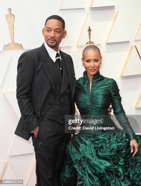 Will Smith and Jada Pinkett Smith attend the 94th Annual Academy Awards at Hollywood and Highland on March 27, 2022 in Hollywood, California.