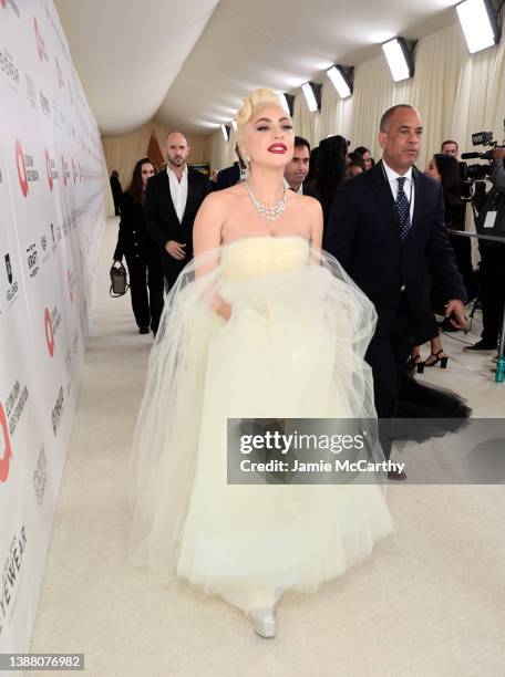 Lady Gaga attends the Elton John AIDS Foundation's 30th Annual Academy Awards Viewing Party on March 27, 2022 in West Hollywood, California.